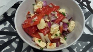 Roasted Red Pepper and Feta Salad